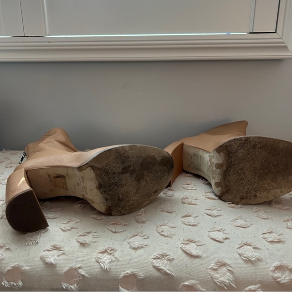 Ann Demeulemeester Cutout Vamp Platform Ankle Boot Camel Tanned Leather Size 39 - Picture 10 of 15